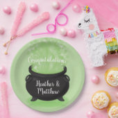 ベビーはブルーイング魔女シャワーハロウィーンキャルドロン ペーパープレート (パーティー)