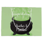 ベビーはブルーイング魔女シャワーハロウィーンキャルドロン ラージペーパーバッグ (裏面)