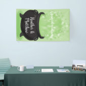 ベビーはブルーイング魔女シャワーハロウィーンキャルドロン 横断幕 (トレードショー)