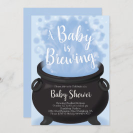 ベビーはブルーイング魔女シャワーブルーボーイ 招待状