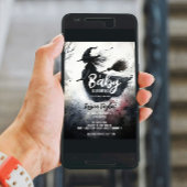 ベビーはブルーイング魔女不気味箒の水の色 招待状