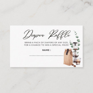 ベビーはブルーイング – おむつラッフル – ブラック エンクロージャーカード