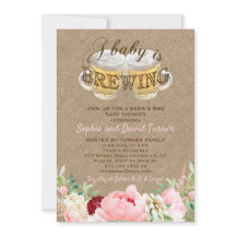 ベビーはブルーイングBurlapフローラBBQベビーシャワー