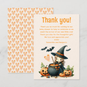 ベビーはブルーイングHalloween赤ちゃんシャワー サンキューカード