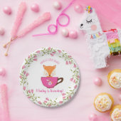 ベビーはブルーイングPink Teacupベビーガールシャワー ペーパープレート (パーティー)