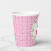 ベビーはブルーイングPink Teacupベビーガールシャワー 紙コップ (右)