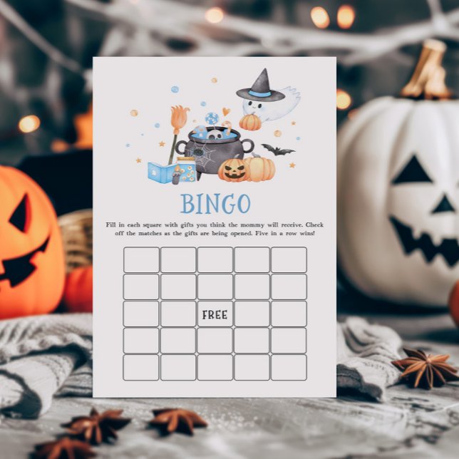 ベビーはブルーハロウィーンビンゴゲーム (Baby is Brewing Baby Shower Bingo Game
)