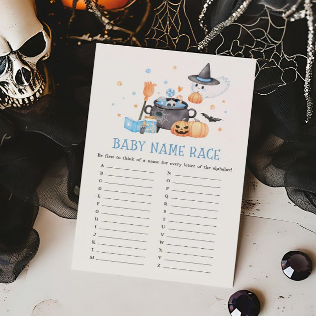 ベビーはブルーハロウィーンベビー名レースゲーム (Baby is Brewing Baby Shower Baby Name Race Game)