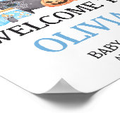 ベビーはブルーブルーハロウィーンウェルカム ポスター (角)