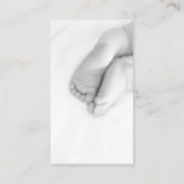 ベビーはプロフィールカードをつま先で触ます 名刺 (裏面)