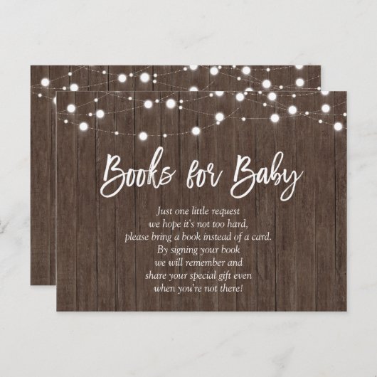 ベビーはベビーのための素朴なベビーシャワーの本を醸造しています インビテーションポストカード (正面/裏面)