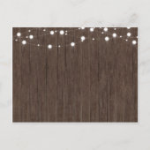 ベビーはベビーのための素朴なベビーシャワーの本を醸造しています インビテーションポストカード (裏面)