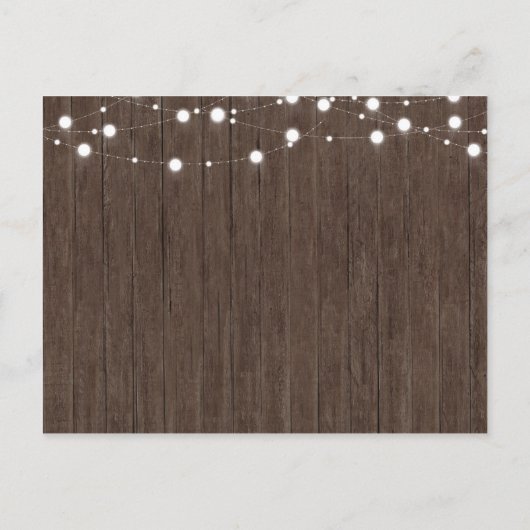 ベビーはベビーのための素朴なベビーシャワーの本を醸造しています インビテーションポストカード (裏面)