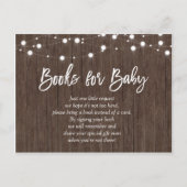 ベビーはベビーのための素朴なベビーシャワーの本を醸造しています インビテーションポストカード (正面)