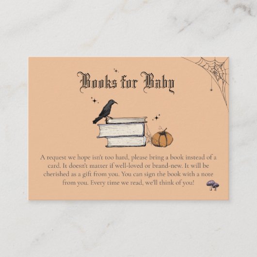 ベビーはベビーオレンジの赤ちゃんシャワーのための醸造本 エンクロージャーカード (正面)