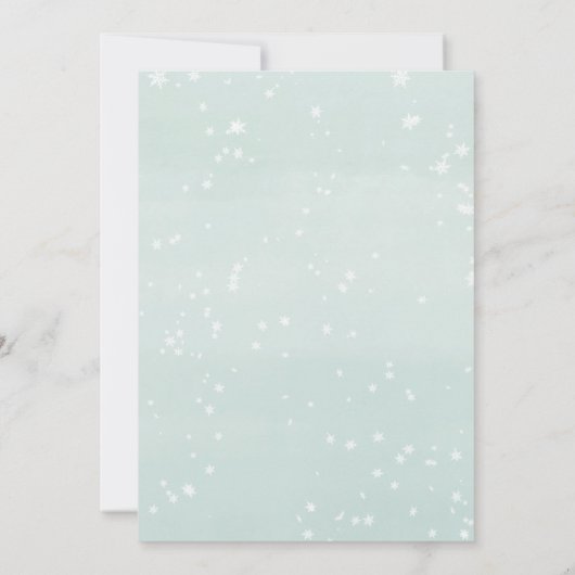 ベビーはベビーシャワーの外男女兼用は寒い 招待状 (裏面)