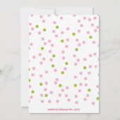 ベビーはベビーシャワーの招待状を振りかけます 招待状 (裏面)