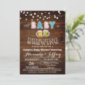 ベビーはベビーシャワーの招待状を醸造しています 招待状 (スタンド正面)