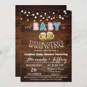 ベビーはベビーシャワーの招待状を醸造しています 招待状 (正面/裏面)