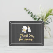 ベビーはベビーシャワーを感謝していしています醸造しています サンキューカード (スタンド正面)