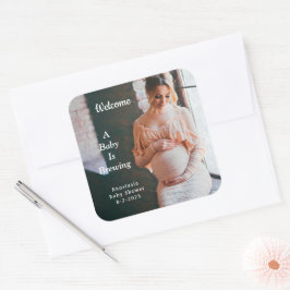 ベビーはベビーシャワーを醸造しています スクエアシール