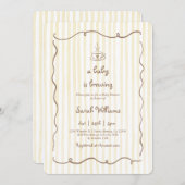 ベビーはベビーシャワー招待状を醸造している 招待状 (正面/裏面)