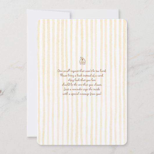 ベビーはベビーシャワー招待状を醸造している 招待状 (裏面)