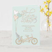 ベビーはベビーシートカードと3タンデムバイクを作る カード (黄色い花)