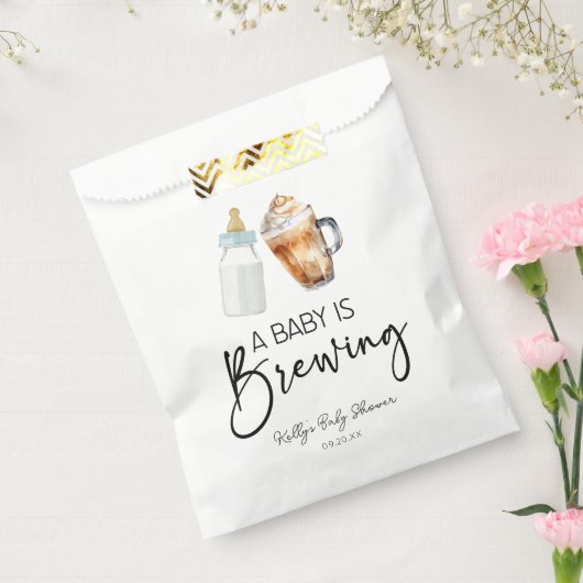 ベビーはボトルコーヒーグラス赤ちゃんシャワーを醸造している フェイバーバッグ (封をした状態)