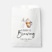 ベビーはボトルコーヒーグラス赤ちゃんシャワーを醸造している フェイバーバッグ (正面)