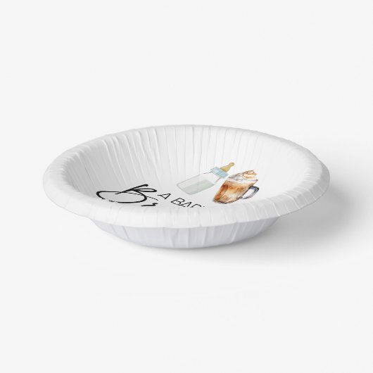 ベビーはボトルコーヒーグラス赤ちゃんシャワーを醸造している ペーパーボウル (傾斜あり)