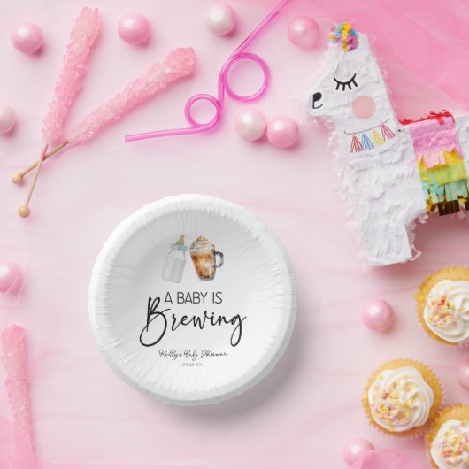 ベビーはボトルコーヒーグラス赤ちゃんシャワーを醸造している ペーパーボウル (パーティー)