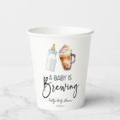 ベビーはボトルコーヒーグラス赤ちゃんシャワーを醸造している 紙コップ (裏面)