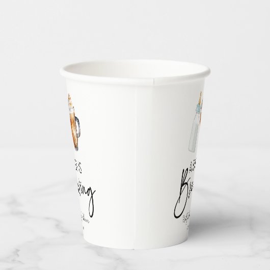 ベビーはボトルコーヒーグラス赤ちゃんシャワーを醸造している 紙コップ (右)