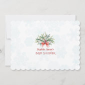 ベビーはメールで仮想ベビーシャワー外で冷たい 招待状 (裏面)