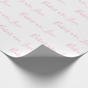 ベビーはラブピンクガーリーエレガントベビー ラッピングペーパー