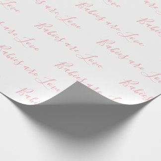 ベビーはラブピンクガーリーエレガントベビー ラッピングペーパー