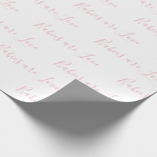 ベビーはラブピンクガーリーエレガントベビー ラッピングペーパー (角)