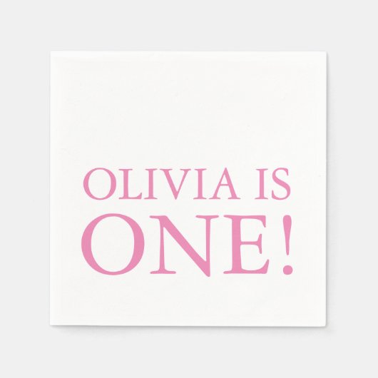 ベビーは一歳の誕生日パーティナプキンスカスタム スタンダードカクテルナプキン (正面)