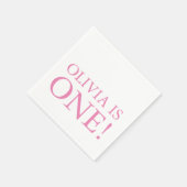 ベビーは一歳の誕生日パーティナプキンスカスタム スタンダードカクテルナプキン (角)