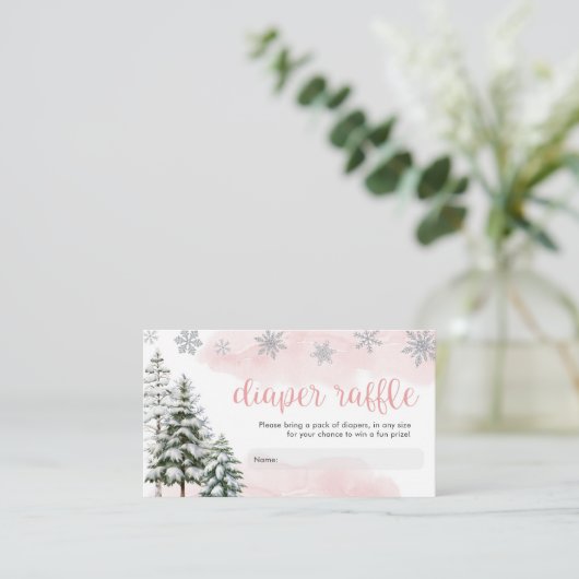 ベビーは冷たいアウトサイドガールおむつラッフル エンクロージャーカード (スタンド正面)