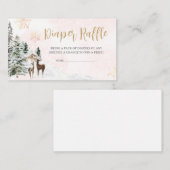 ベビーは冷たい外の女の子の冬おむつラッフル エンクロージャーカード (正面/裏面)