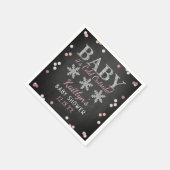 ベビーは冷たい外の女の子の冬のベビー スタンダードカクテルナプキン (角)