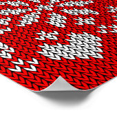 ベビーは冷たい外編み物セーター赤 ポスター (角)