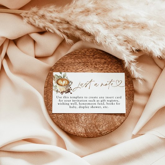 ベビーは単なるノートカードを醸造している、コーヒーベビー エンクロージャーカード