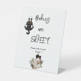 ベビーは可愛い黒猫&ブックベビーシャワー 台座サイン