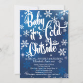 ベビーは外が冷たいブライダルシャワー 招待状 (正面)
