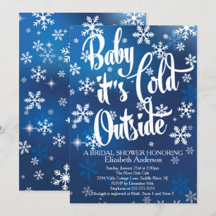 ベビーは外が冷たいブライダルシャワー 招待状