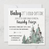 ベビーは外が冷たいベビーシャワー招待状 招待状 (正面)