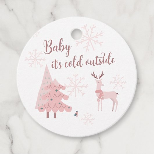 ベビーは外が冷たいメッセージカード フェイバータグ (正面)